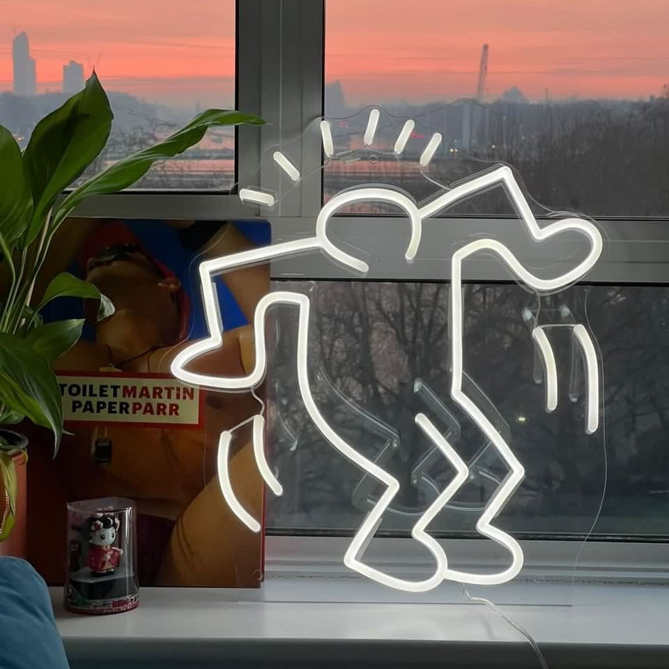 Dancing Man, YP x Keith Haring, signe en néon LED